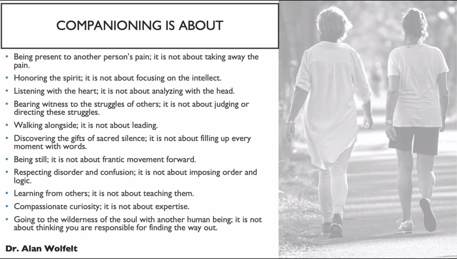 companioning is about&nbsp;….